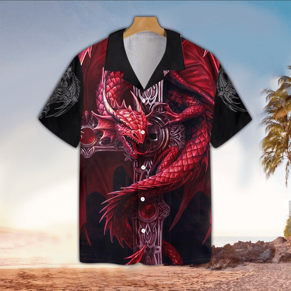 Dragon Hawaiian Shirt Dragon Button Up Shirt For Men and Women