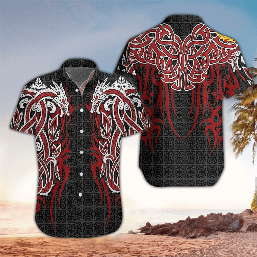 Dragon Hawaiian Shirt Dragon Button Up Shirt For Men and Women