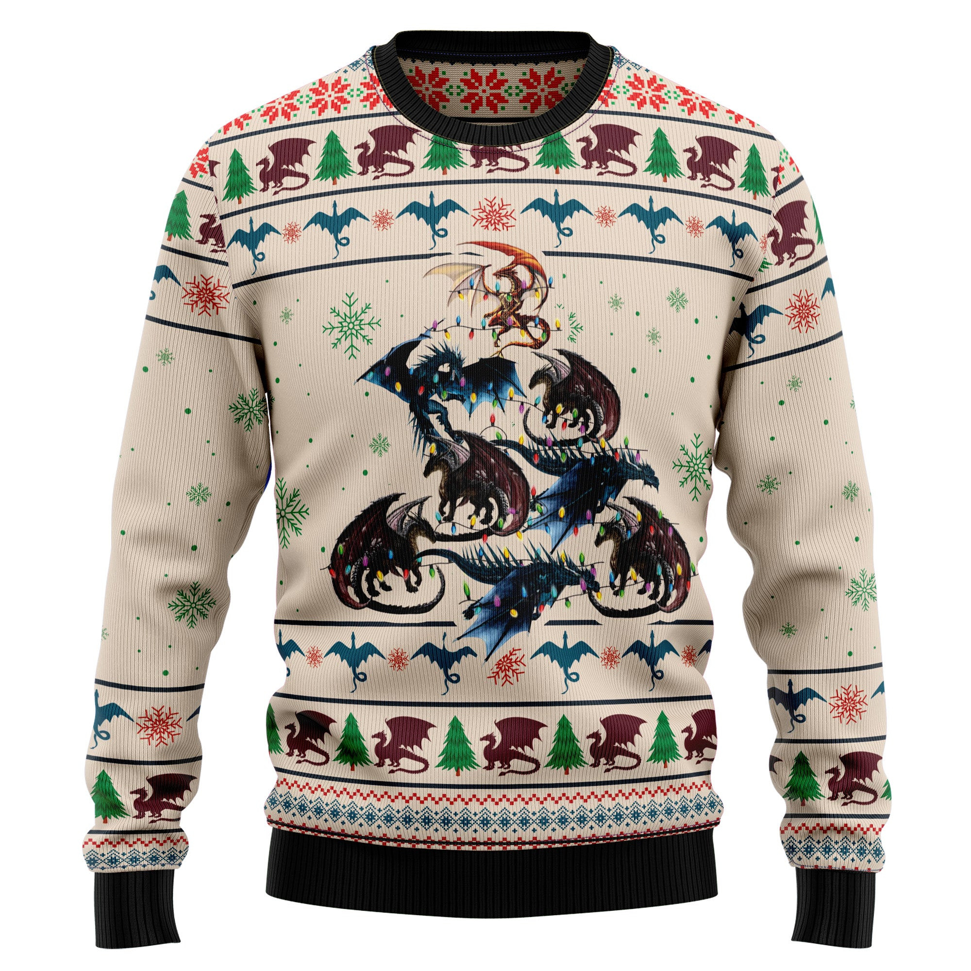 Dragon Tree Ugly Christmas Sweater