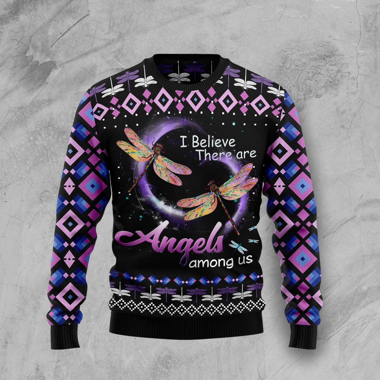 Dragonfly Angels Ugly Christmas Sweater