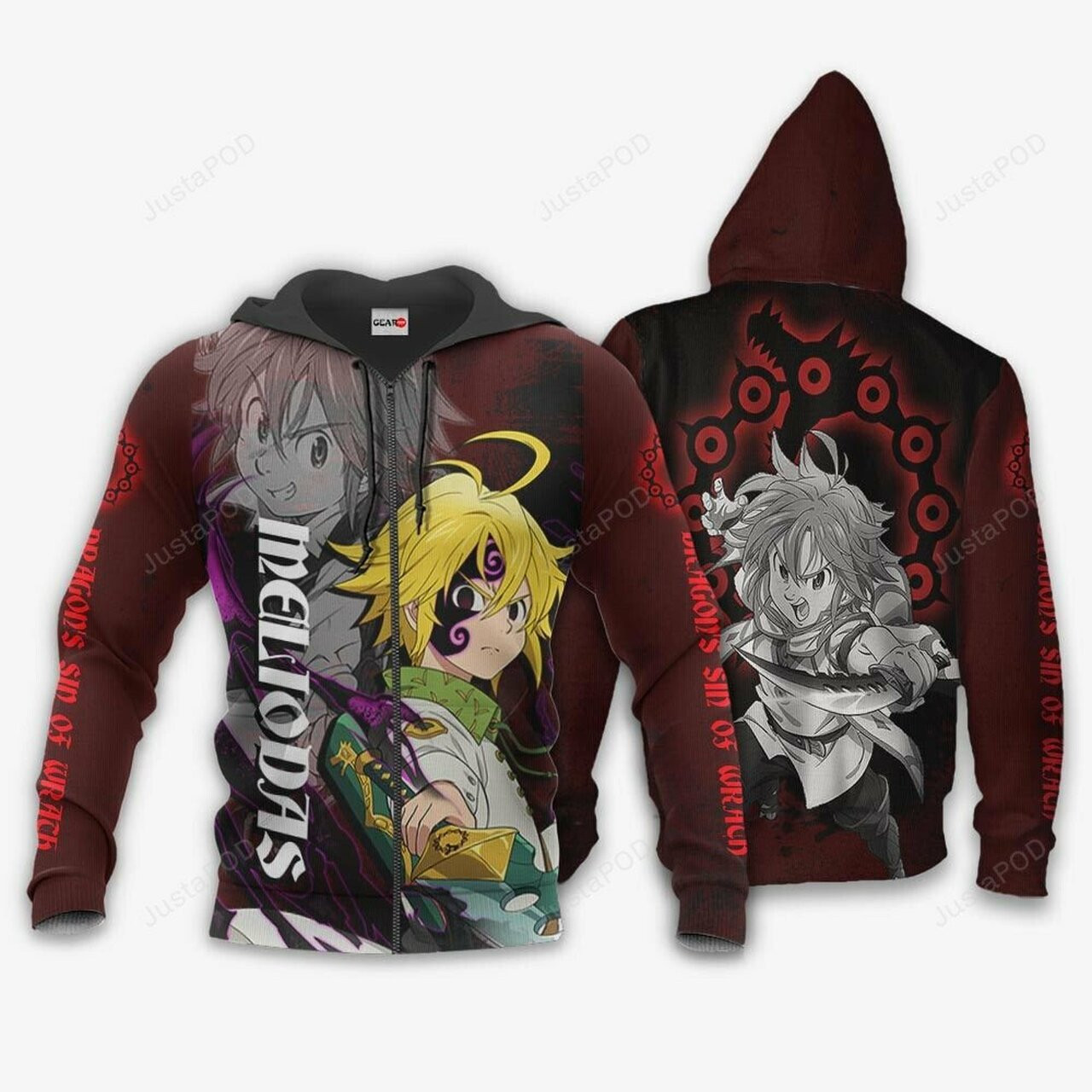 Dragons Sin Of Wrath Meliodas Seven Deadly Sins Anime 3d All Over Print Hoodie