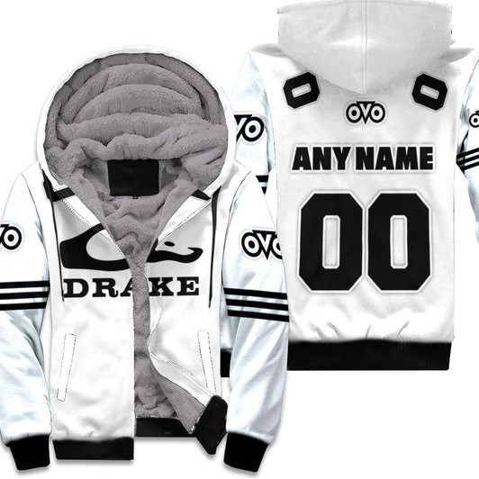 Drake Canadian Rapper Special Logo White 3D Designed Allover Custom Gift For Drake Fans Fleece Hoodie