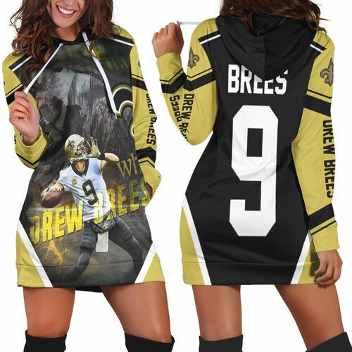 Drew Brees New Orleans Saints Atlanta Falcon Gameday Hoodie Dress Sweater Dress Sweatshirt Dress