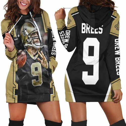 Drew Brees New Orleans Saints History Hoodie Dress Sweater Dress Sweatshirt Dress