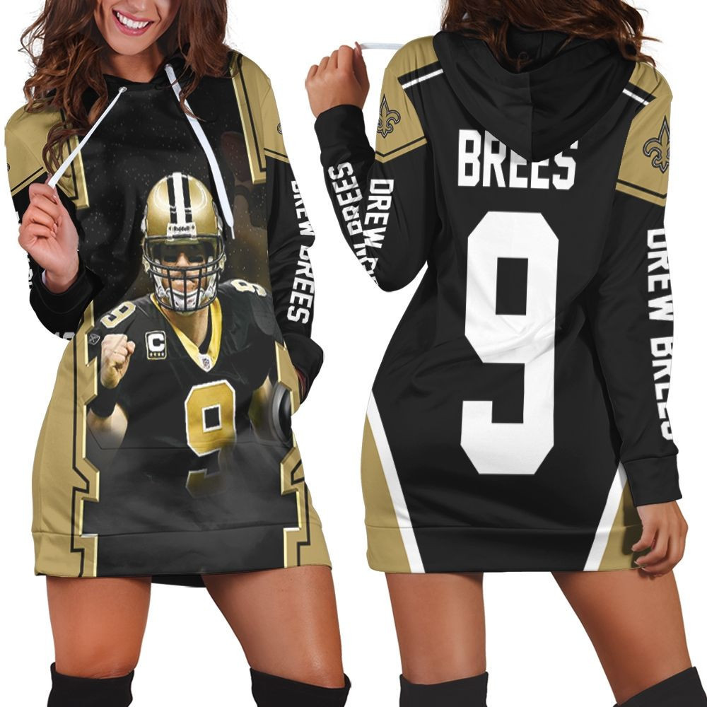 Drew Brees New Orleans Saints Hoodie Dress Sweater Dress Sweatshirt Dress