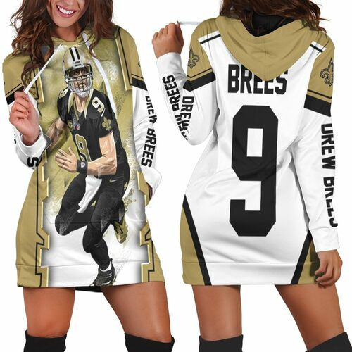 Drew Brees New Orleans Saints Oil Painting Hoodie Dress Sweater Dress Sweatshirt Dress
