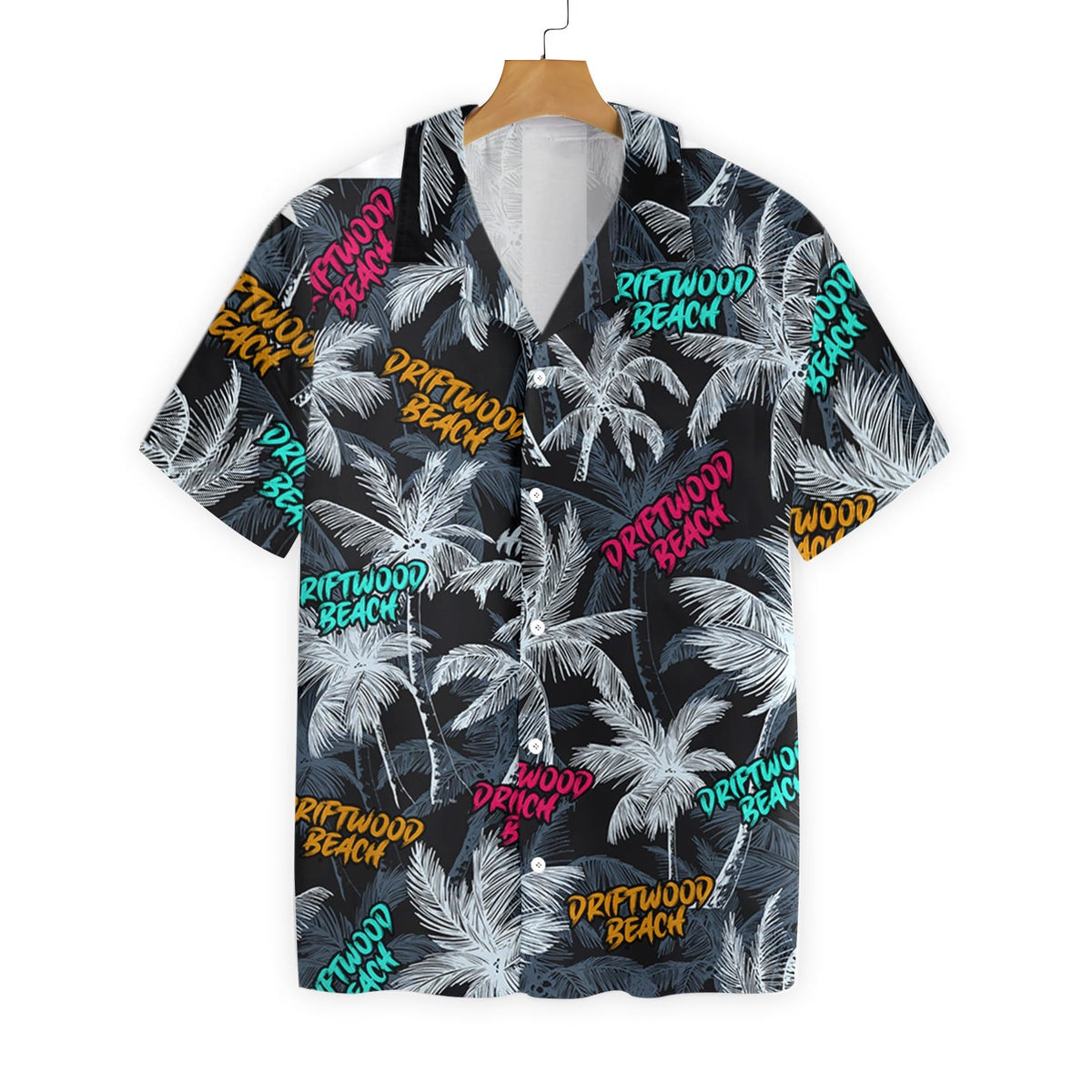 Driftwood Beach Coconut Tree Seamless Hawaiian Shirt