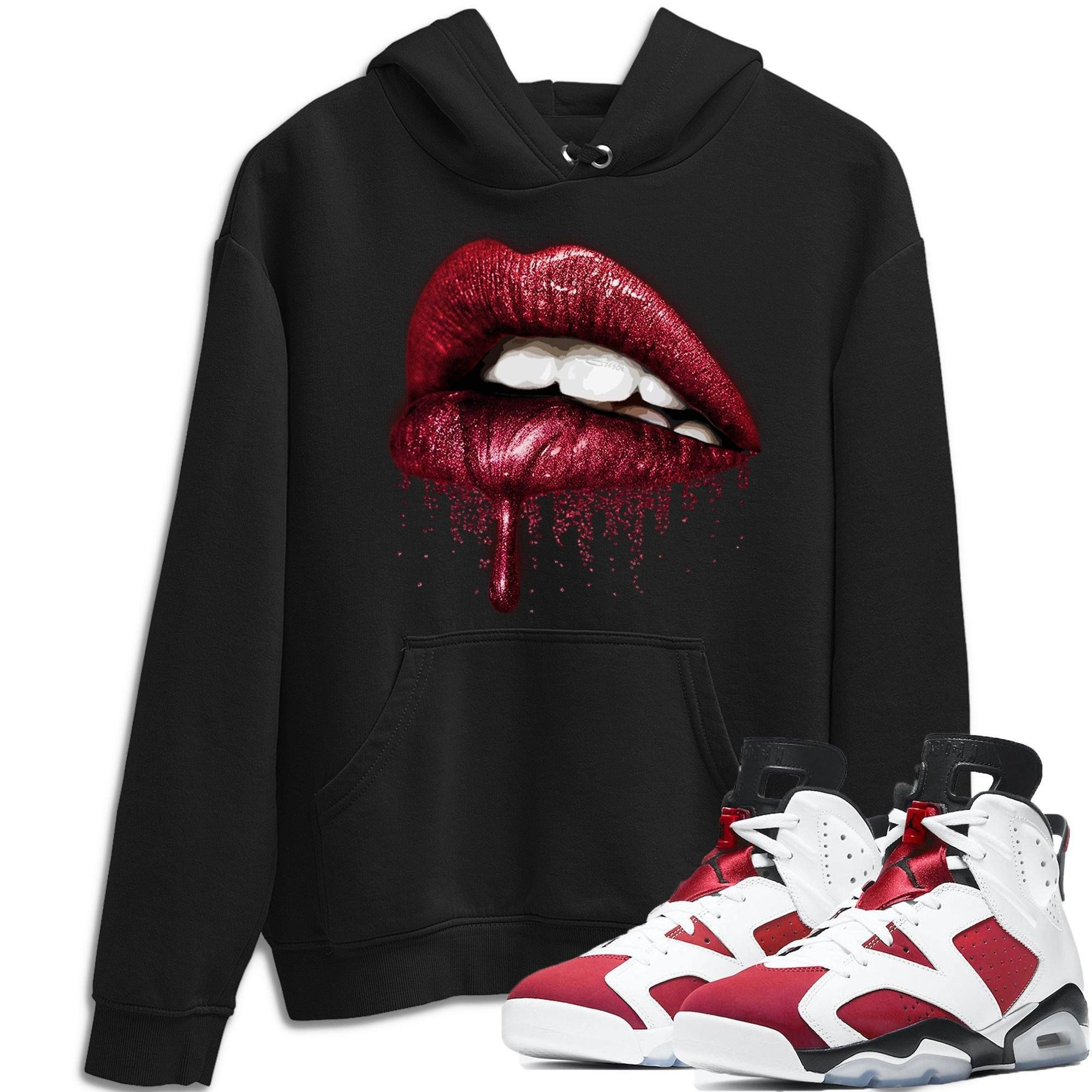 Dripping Lips Hoodie - Jordan 6 Carmine Outfit