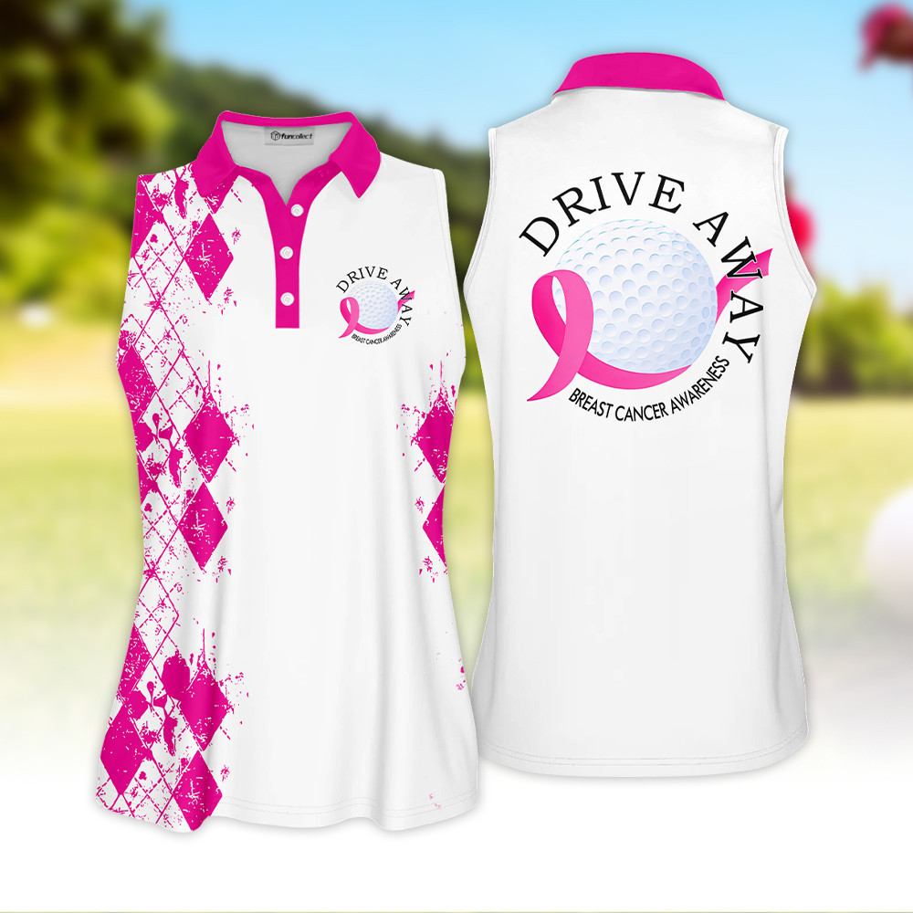 Drive Away Breast Cancer V2 Sleeveless Polo Shirt Short Sleeve Long Sleeve Polo Shirt