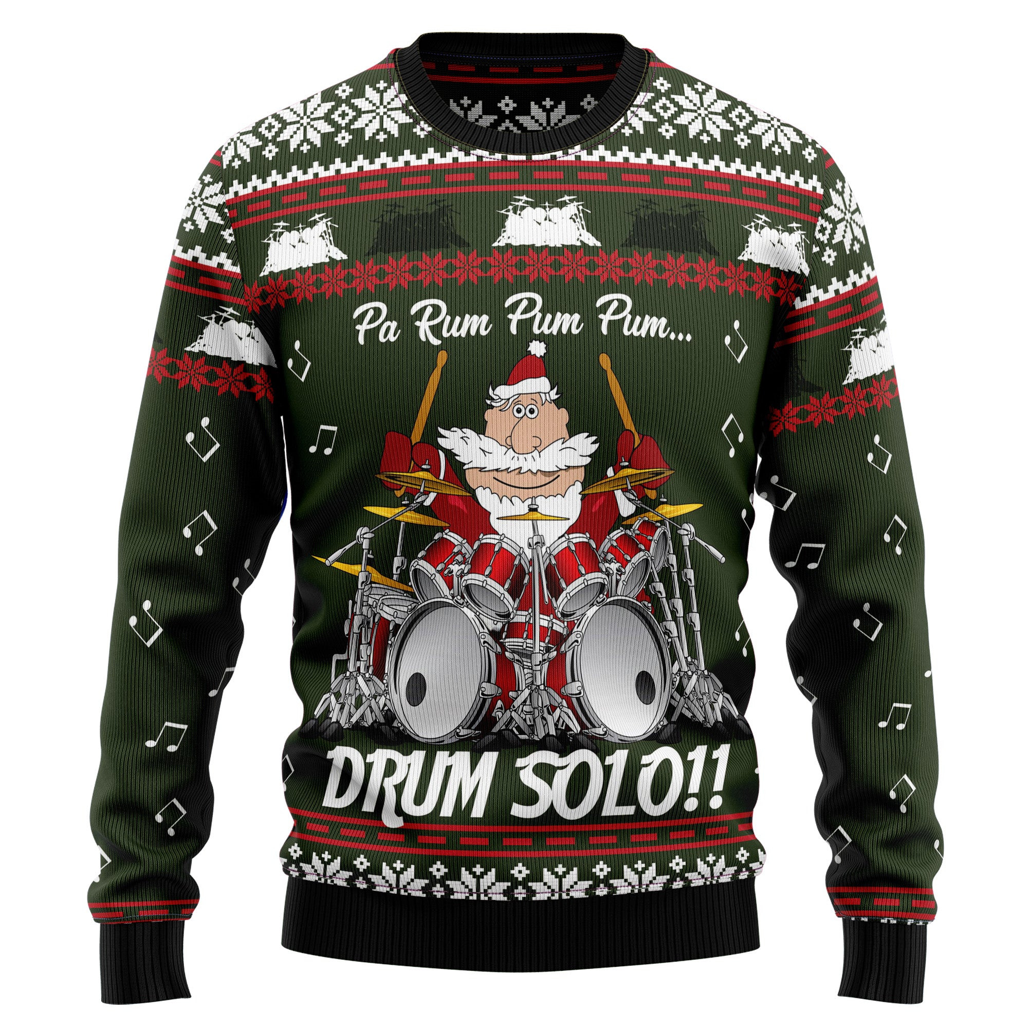 Drum Solo Ugly Christmas Sweater