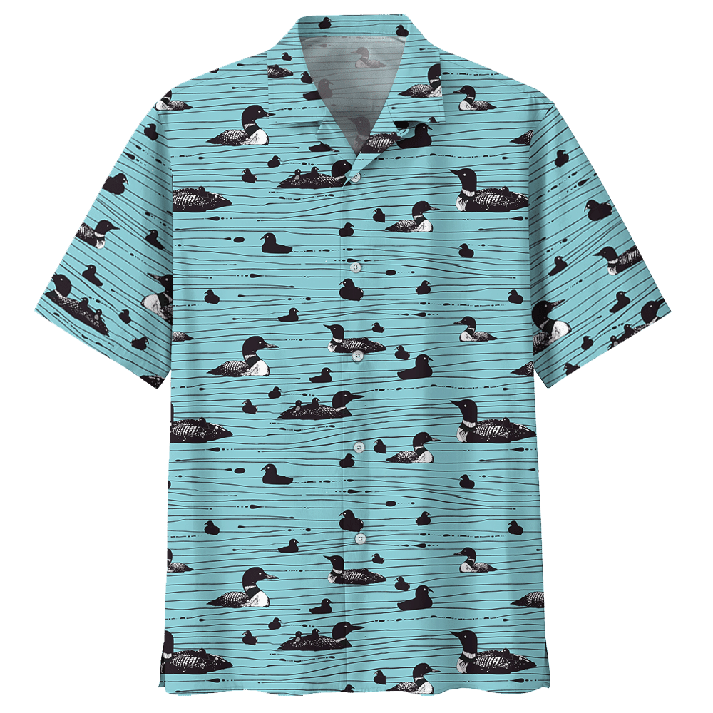 Duck Hawaiian Shirt Colorful Short Sleeve Summer Beach Casual Shirt For Men And Women