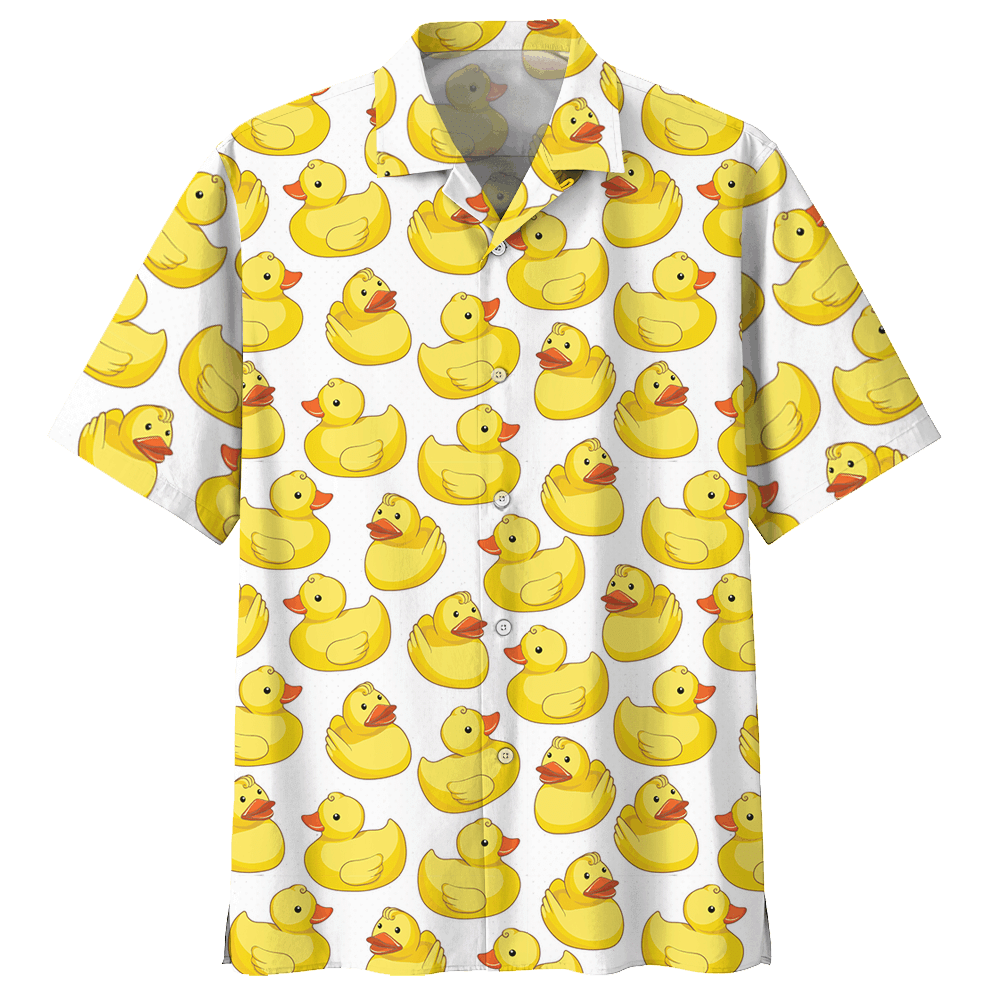 Duck Hawaiian Shirt Colorful Short Sleeve Summer Beach Casual Shirt For Men And Women