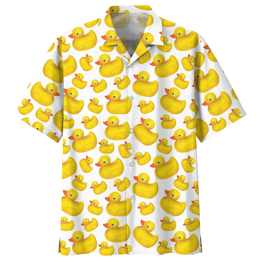 Duck Hawaiian Shirt Colorful Short Sleeve Summer Beach Casual Shirt For Men And Women