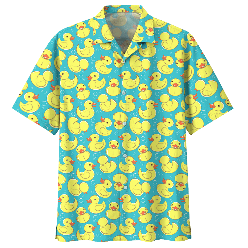 Duck Hawaiian Shirt Colorful Short Sleeve Summer Beach Casual Shirt For Men And Women