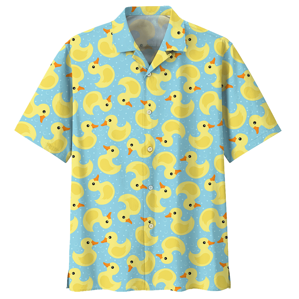 Duck Hawaiian Shirt Colorful Short Sleeve Summer Beach Casual Shirt For Men And Women