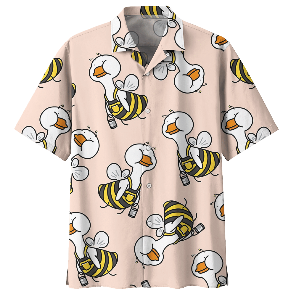 Duck Hawaiian Shirt Colorful Short Sleeve Summer Beach Casual Shirt For Men And Women