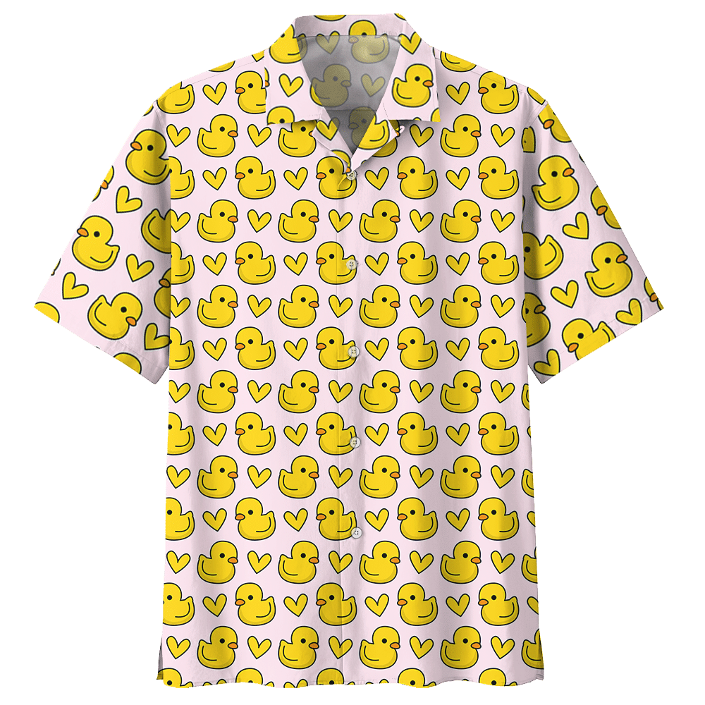 Duck Hawaiian Shirt Colorful Short Sleeve Summer Beach Casual Shirt For Men And Women