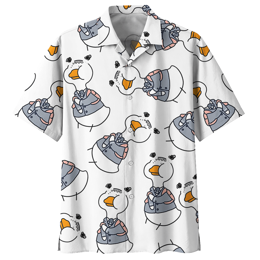 Duck Hawaiian Shirt Colorful Short Sleeve Summer Beach Casual Shirt For Men And Women