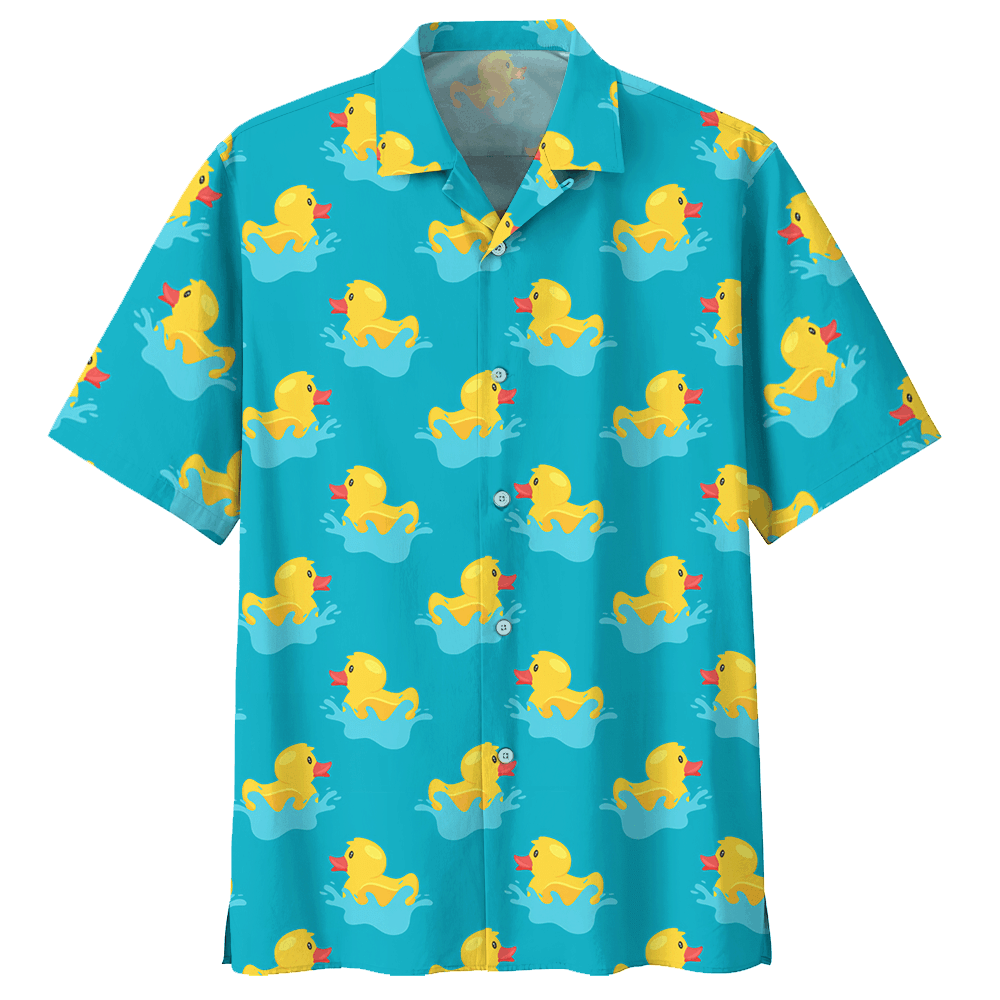 Duck Hawaiian Shirt Colorful Short Sleeve Summer Beach Casual Shirt For Men And Women