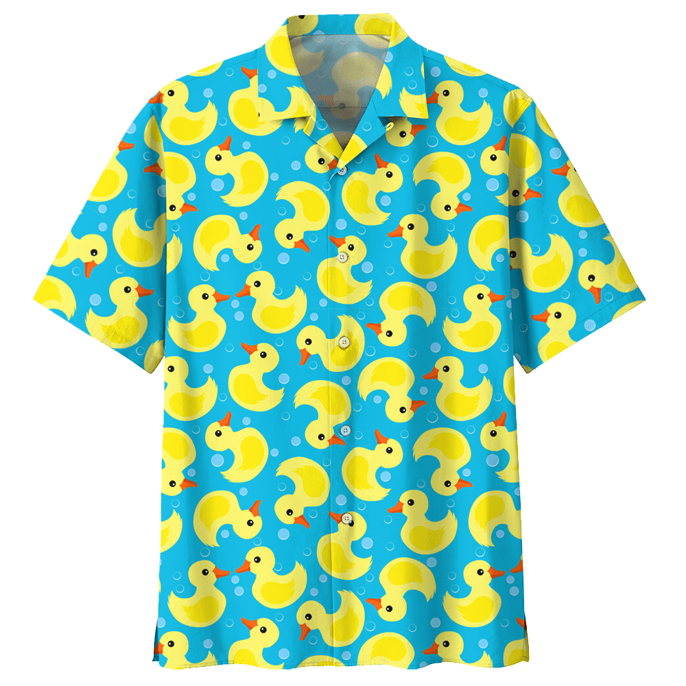 Duck Hawaiian Shirt Colorful Short Sleeve Summer Beach Casual Shirt For Men And Women