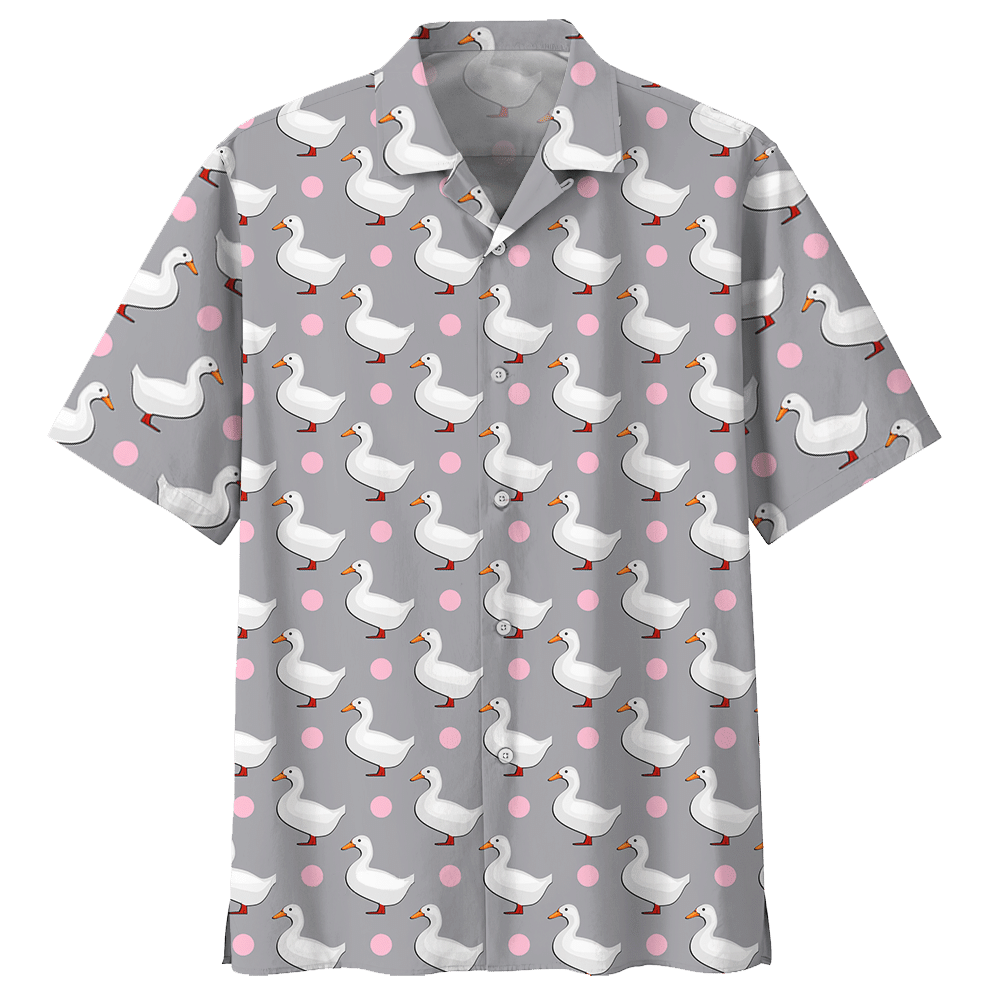 Duck Hawaiian Shirt Colorful Short Sleeve Summer Beach Casual Shirt For Men And Women