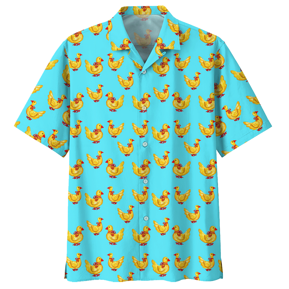 Duck Hawaiian Shirt Colorful Short Sleeve Summer Beach Casual Shirt For Men And Women