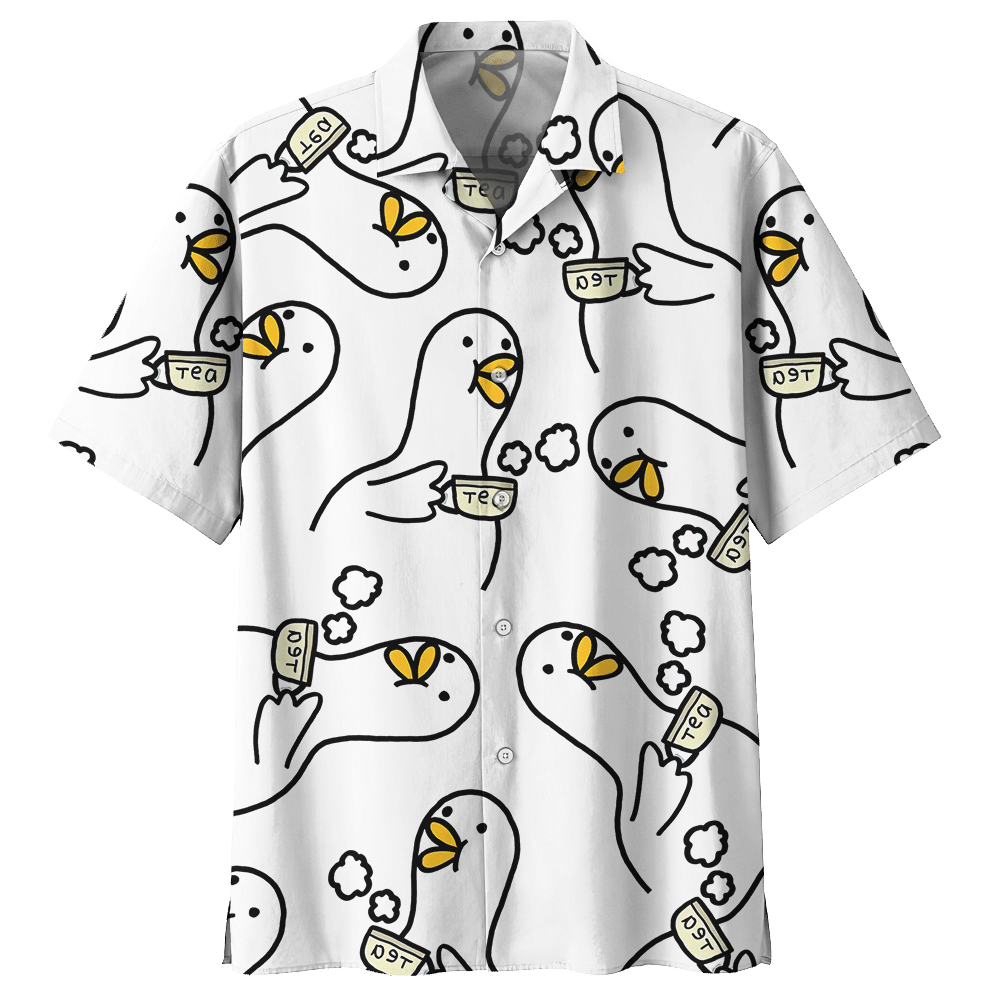 Duck Hawaiian Shirt Colorful Short Sleeve Summer Beach Casual Shirt For Men And Women