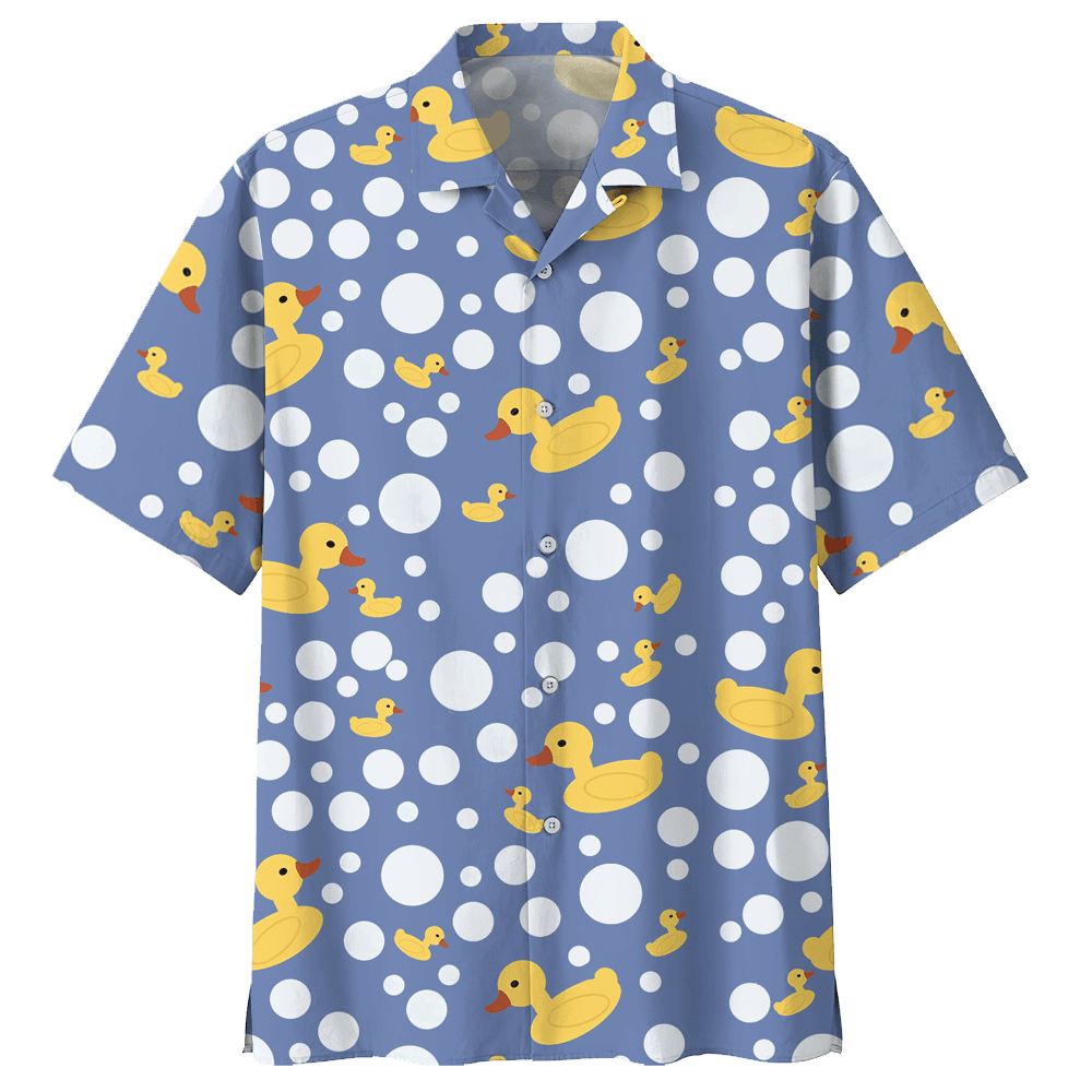 Duck Hawaiian Shirt Colorful Short Sleeve Summer Beach Casual Shirt For Men And Women