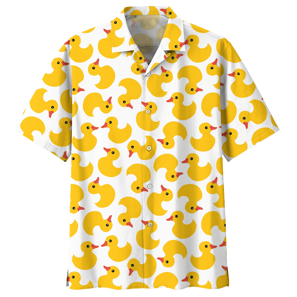 Duck Hawaiian Shirt Colorful Short Sleeve Summer Beach Casual Shirt For Men And Women