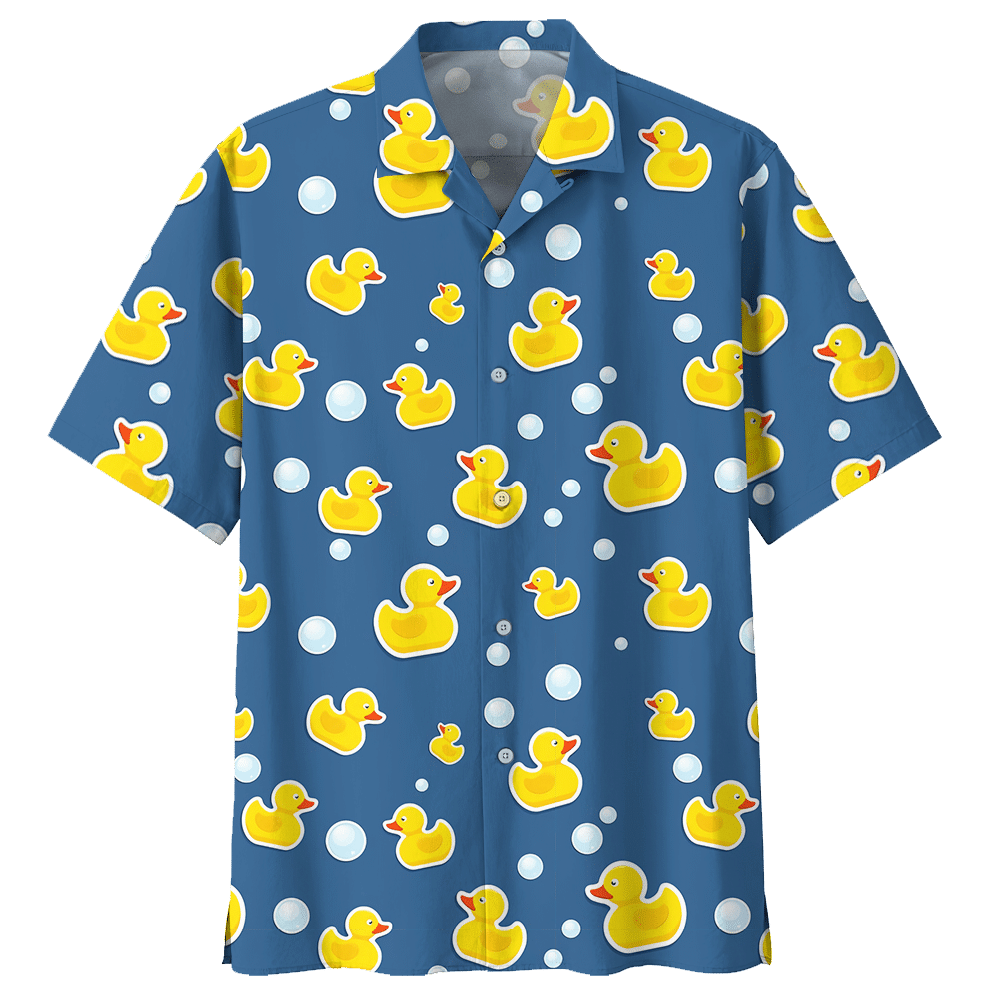 Duck Hawaiian Shirt Colorful Short Sleeve Summer Beach Casual Shirt For Men And Women