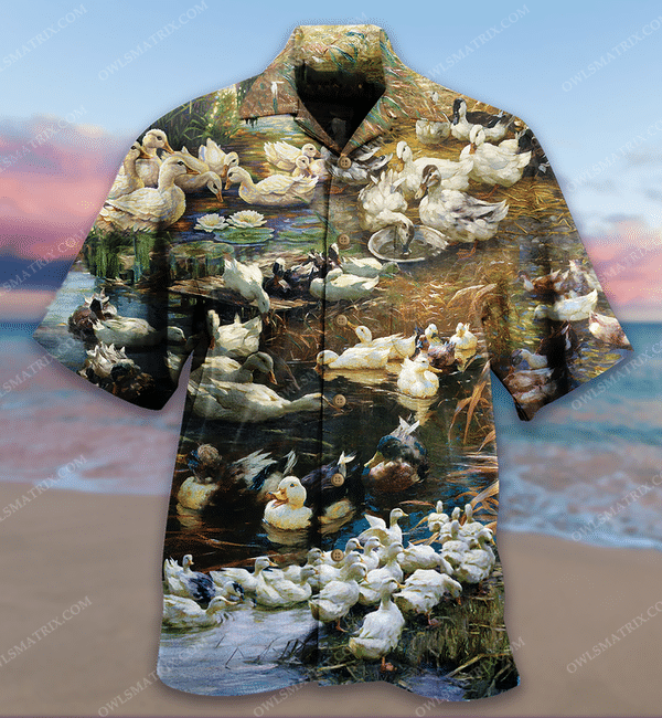 Duck White Love Animals Limited Edition - Hawaiian Shirt - Hawaiian Shirt For Men, Hawaiian Shirt For Women, Aloha Shirt