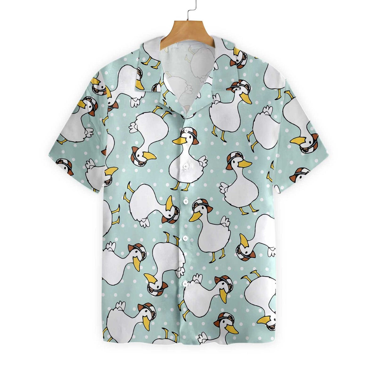 Duck With Little Red Hat Hawaiian Shirt