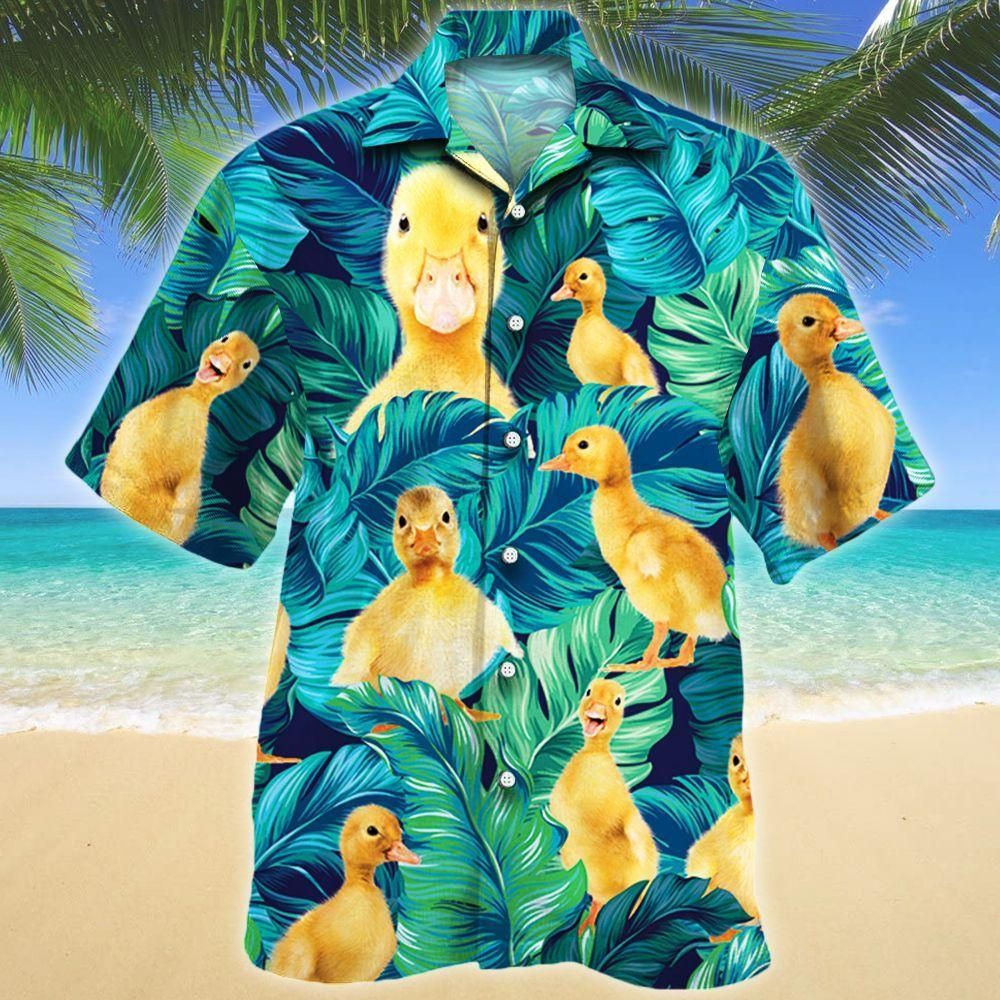 Duckling Lovers Aloha Hawaiian Shirt Colorful Short Sleeve Summer Beach Casual Shirt For Men And Women