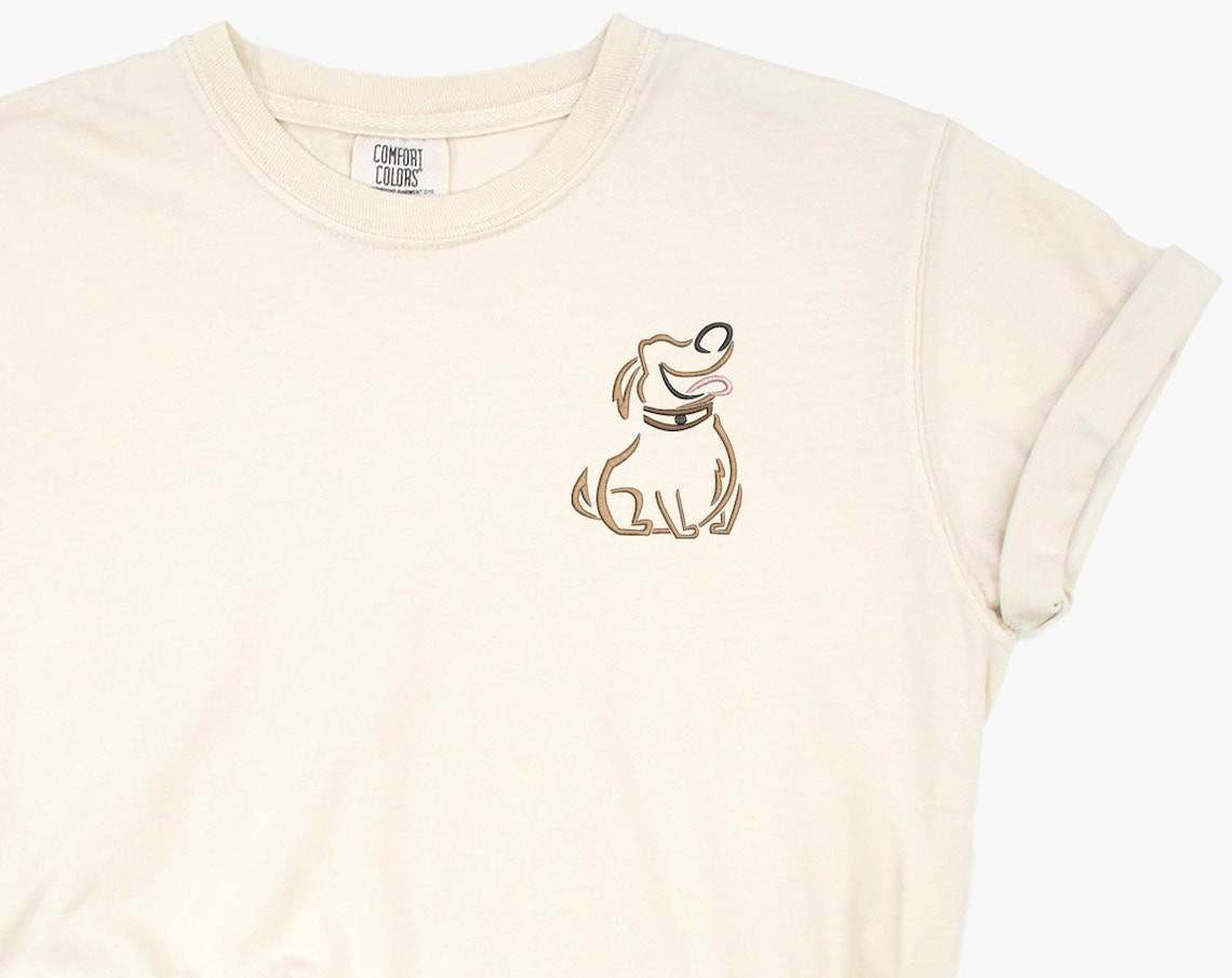 Dug Embroidered Tshirt Disney Up Shirt Up T Shirt Disney Princess Shirt Disney Dog Tshirt Womens Disney Shirt