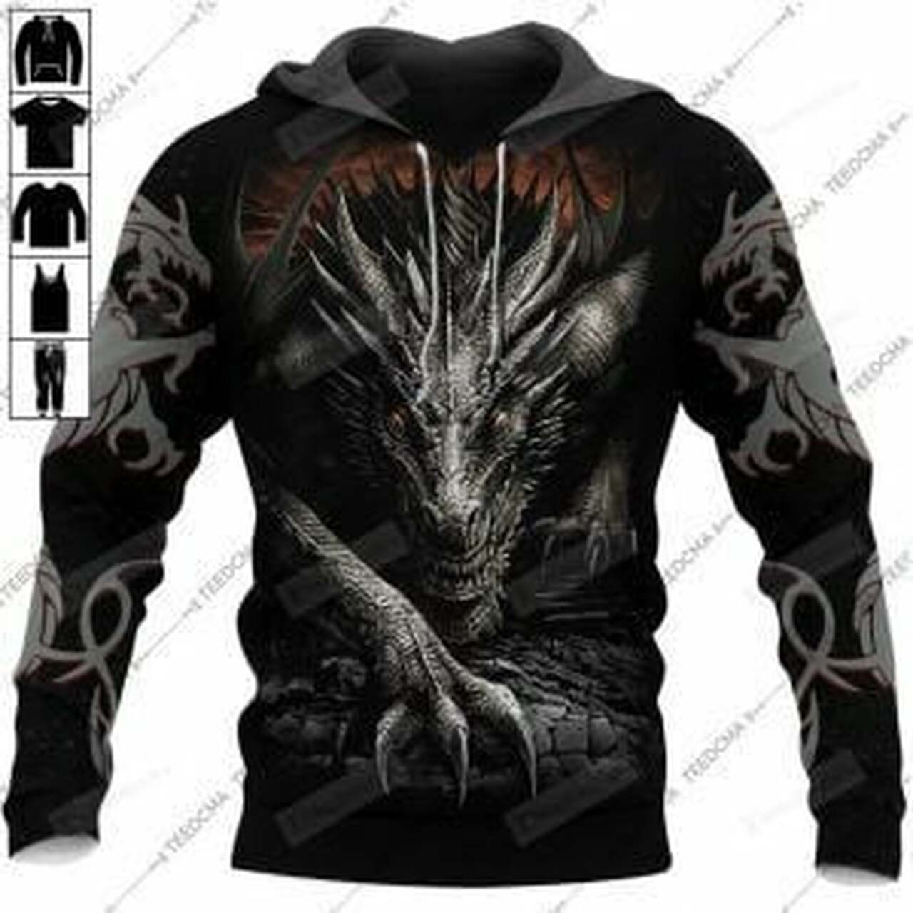 Dungeon Dragon Tattoo 3d All Over Print Hoodie