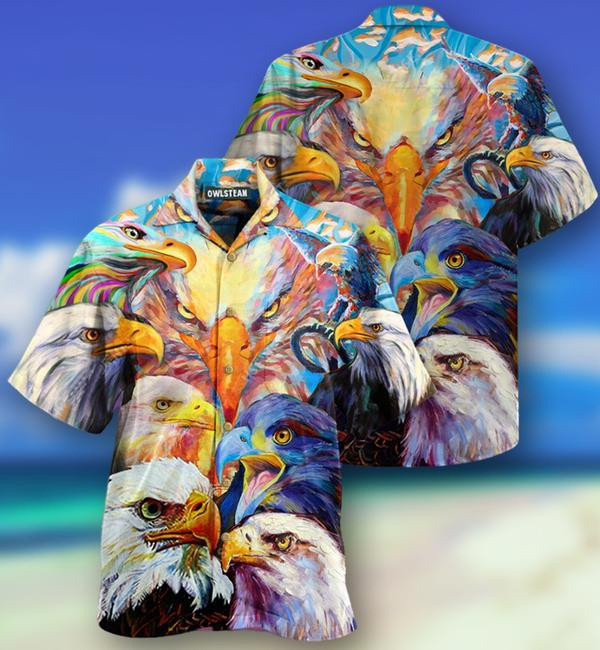 Eagles Colorful Edition - Hawaiian Shirt - Hawaiian Shirt For Men, Hawaiian Shirt For Women, Aloha Shirt