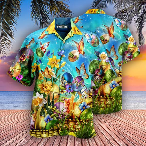 Easter Have A Blessed Butterfly Edition - Hawaiian Shirt - Hawaiian Shirt For Men