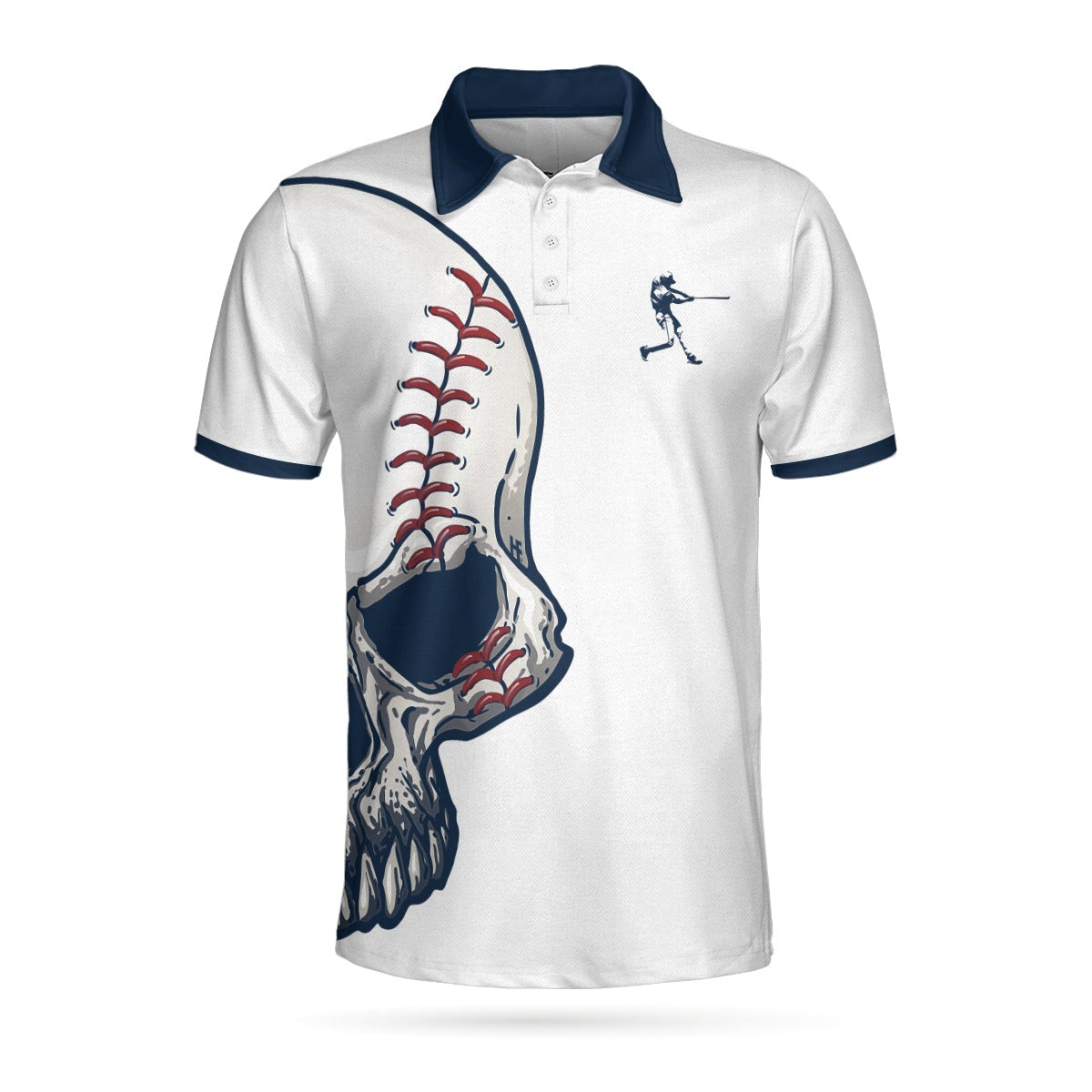 Eat Sleep Baseball Short Sleeve Polo Shirt Skull Lover Polo Shirt Best Baseball Shirt For Men