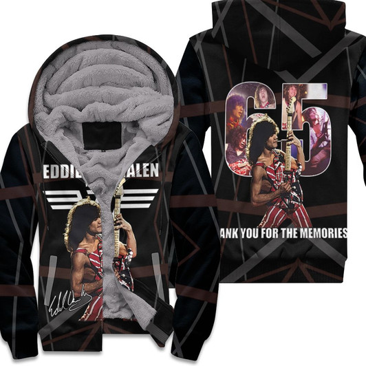 Eddie Van Halen Signature Thank You For The Memories For Fan 3D Fleece Hoodie