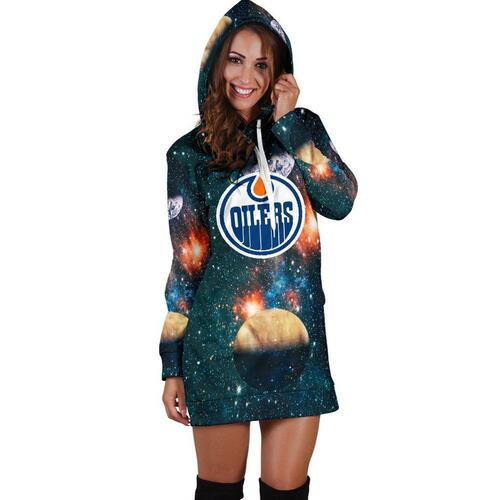 Edmonton Oilers Hoodie Dress Sweater Dress Sweatshirt Dress 3d All Over Print For Women Hoodie