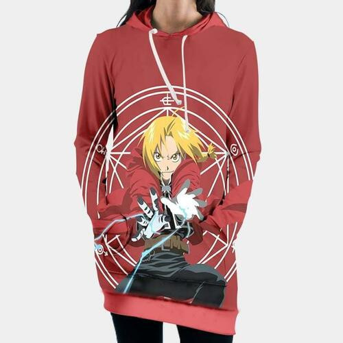 Edward Falling Casting A Spell Hooded Dress 3d Hoodie Dress Sweater Dress Sweatshirt Dress Hoodie