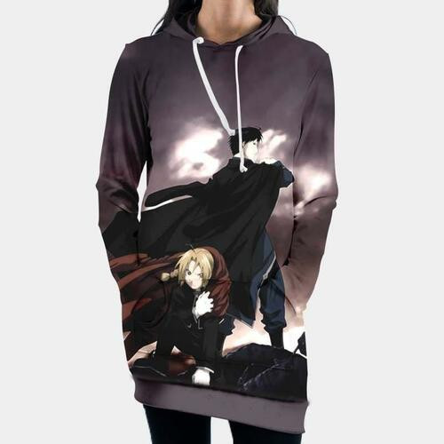 Edward Roy Mustang Hooded Dress 3d Hoodie Dress Sweater Dress Sweatshirt Dress Hoodie