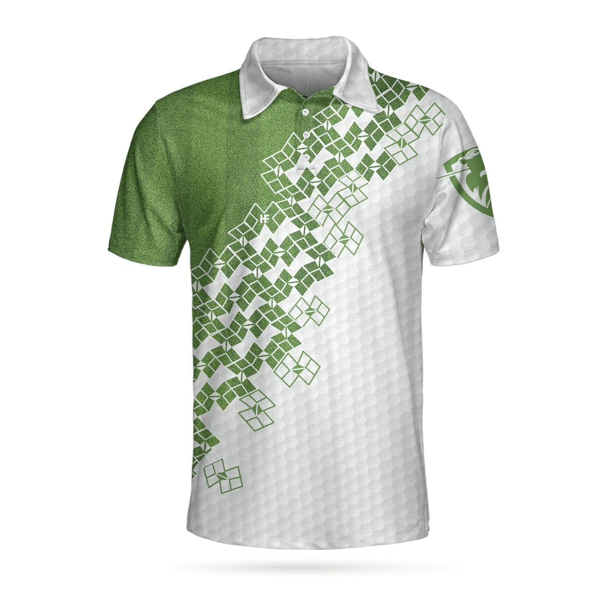 Elegant Golf In Green Golf Polo Shirt White And Green Golf Shirts Short Sleeve Polo For Men Unique Gift For Golfers