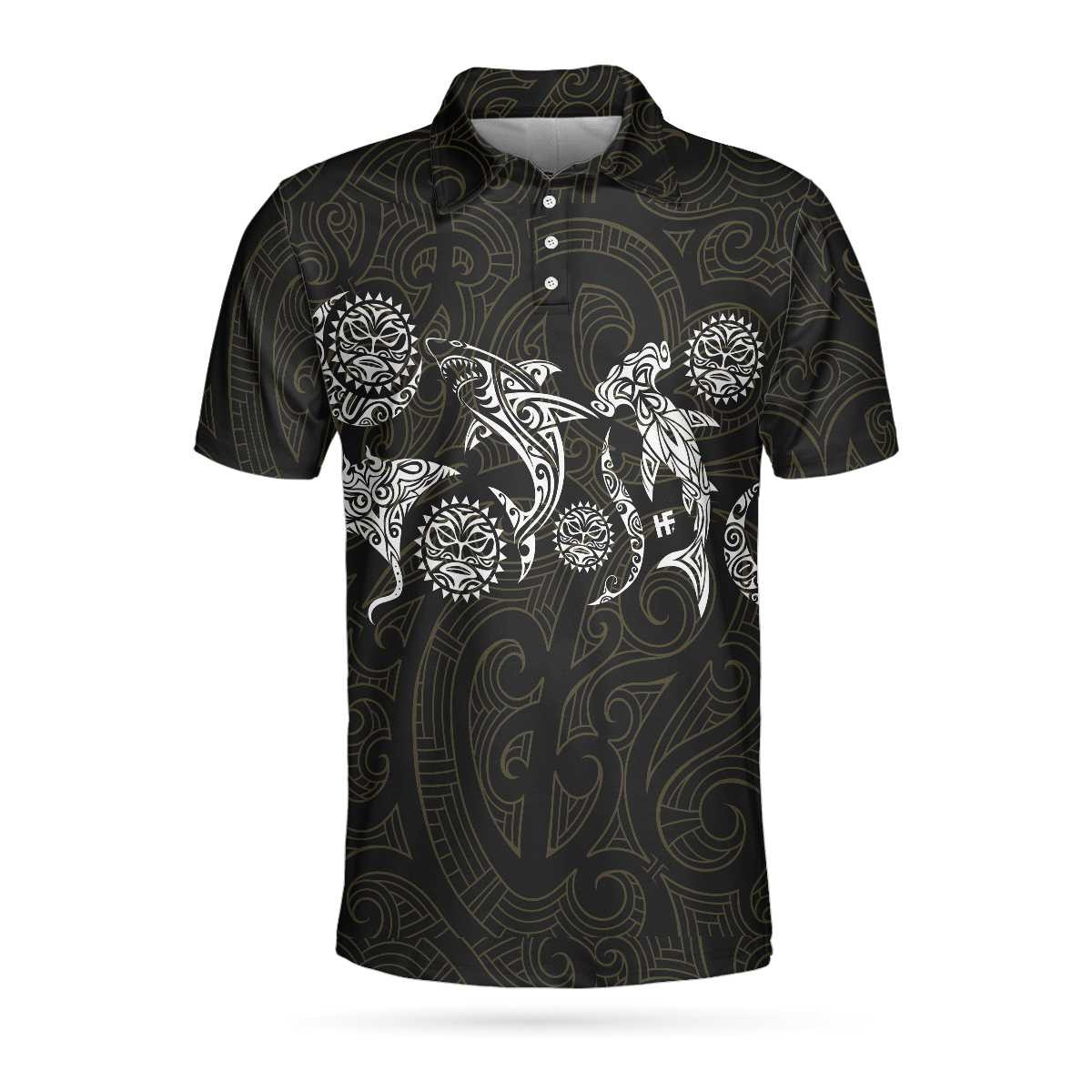 Elegant Polynesian Pattern Polo Shirt