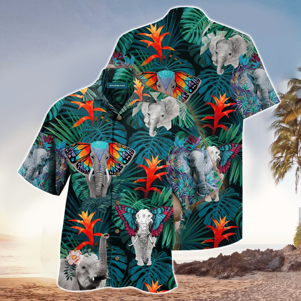 Elephant Aloha Hawaii Shirt Perfect Hawaiian Shirt For Elephant Lover Shirt for Men and Women