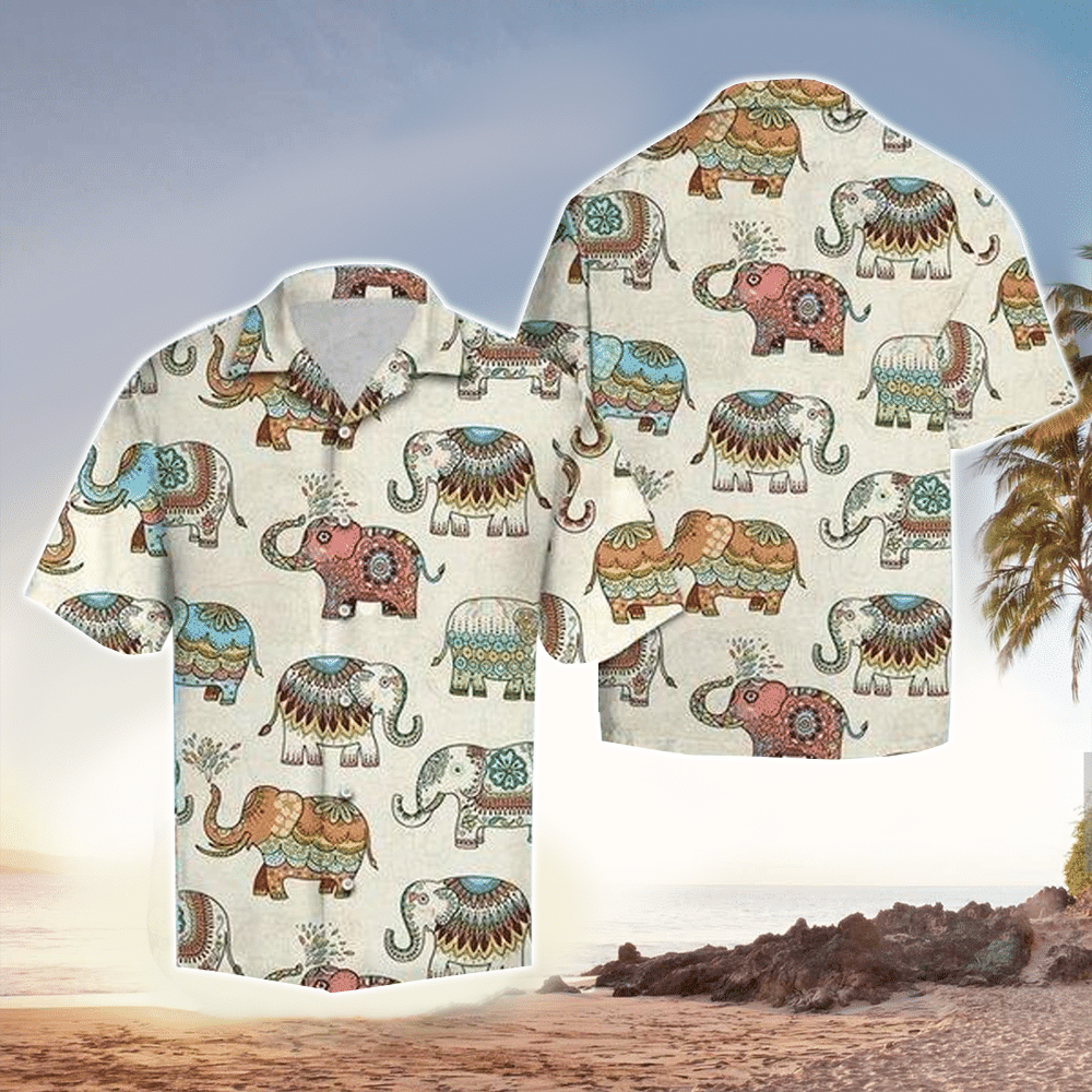 Elephant Aloha Shirt Hawaiian Shirt For Elephant Lovers Shirt for Men and Women