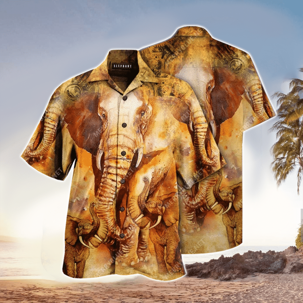 Elephant Aloha Shirt Hawaiian Shirt For Elephant Lovers Shirt for Men and Women
