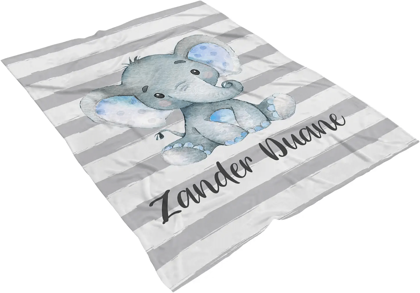 Personalized Safari Baby Blanket Gift