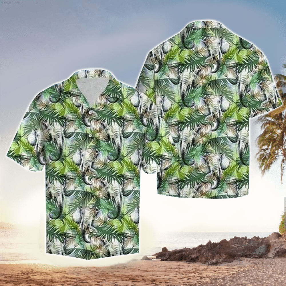 Elephant Hawaiian Shirt For Men Elephant Lover Gifts Shirt for Men and Women