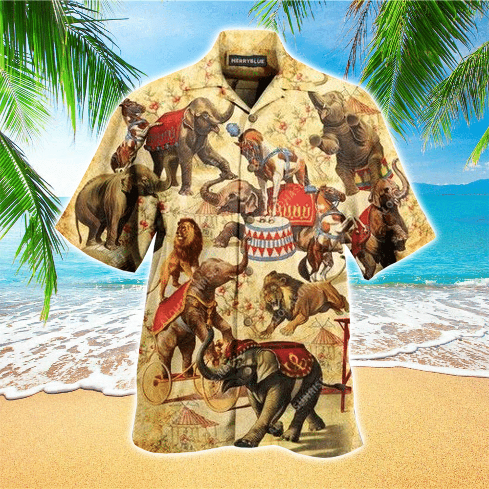 Elephant Hawaiian Shirt For Men Elephant Lover Gifts Shirt for Men and Women